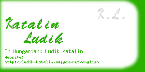 katalin ludik business card